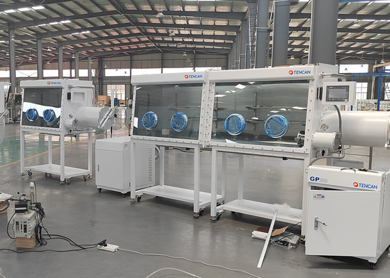 Uso in laboratorio GBP750S-4(1800) Sistema di rigenerazione del guanto a gas inerte con 4 guanti per un lato
