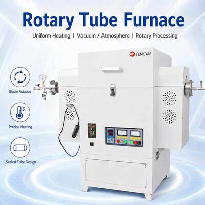 TENCAN TC-12NRT Alta temperatura 1200C Laboratorio forno tubolare a vuoto MOSI2 elemento di riscaldamento materiale di quarzo/alluminio di alta purezza