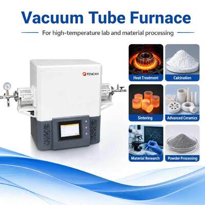 TENCAN TC-12NT Forno tubolare a vuoto a temperatura massima 1600°C con tubo al quarzo ad alta purezza e controllo della temperatura programmabile