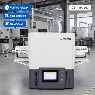 TENCAN MoSi2 Riscaldamento Forno a tubo a vuoto 1600C TC-16MT Tipo B Termocoppia Forno di laboratorio a 30 segmenti programmabile avanzato