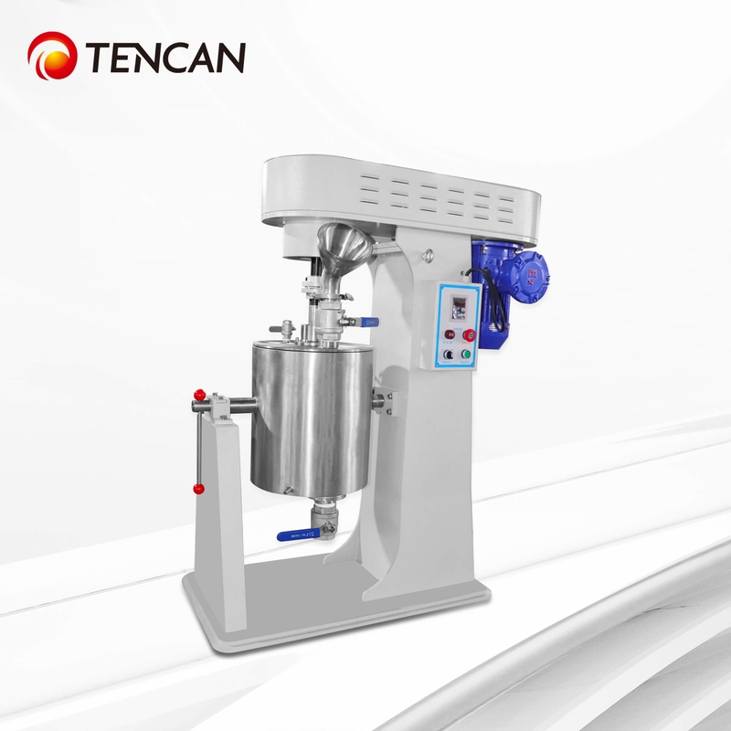 Tencan 20L Mulino a sfere leggero con agitatore con rivestimento in ceramica di allumina e camicia d'acqua per la riduzione delle dimensioni delle particelle ultrafini